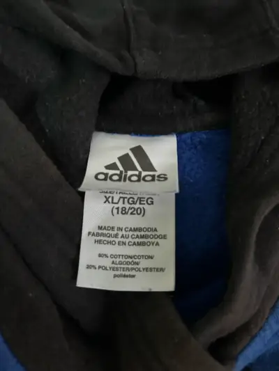 Polerón Adidas azul con capucha - miniatura 2