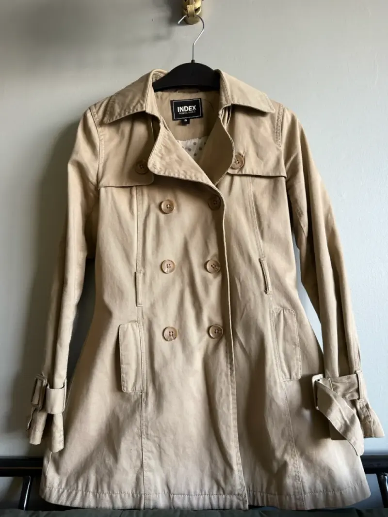 Abrigo trench beige para mujer Index - 1
