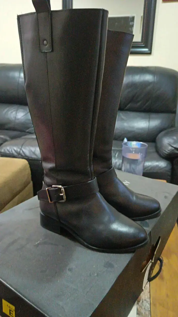 Botas de cuero negras para mujer - 5