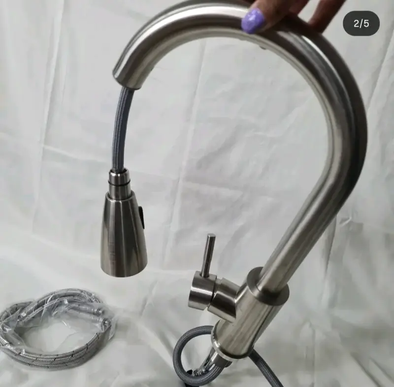 Grifo de cocina extraíble de acero inoxidable - 3