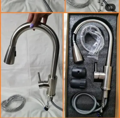 Grifo de cocina extraíble de acero inoxidable - miniatura 4