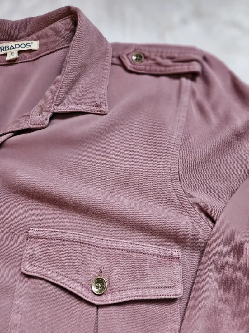 Camisa manga larga color rosa Barbados - 3