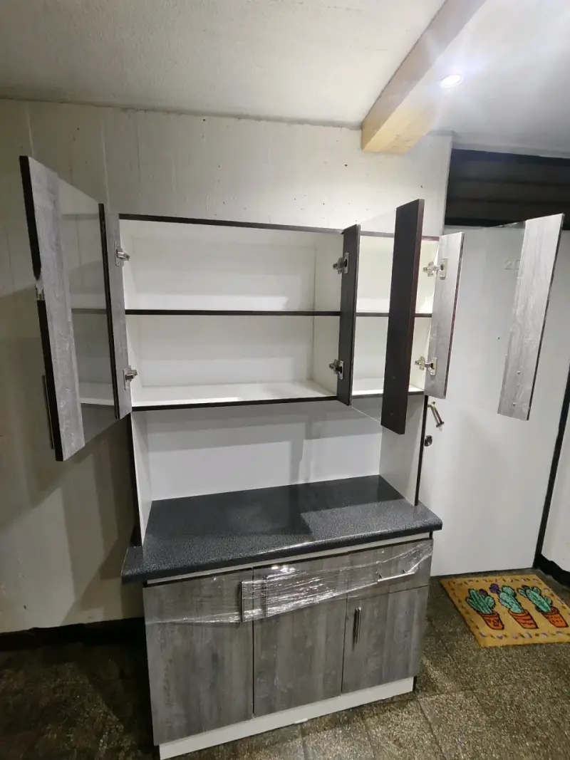 Mueble de cocina con alacena gris moderno - 6