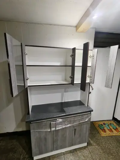 Mueble de cocina con alacena gris moderno - miniatura 6