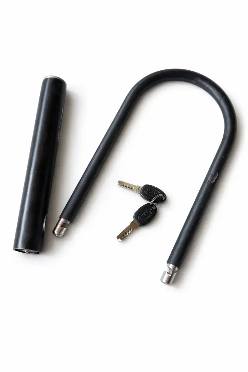 Candado tipo U para bicicleta con llaves - 1
