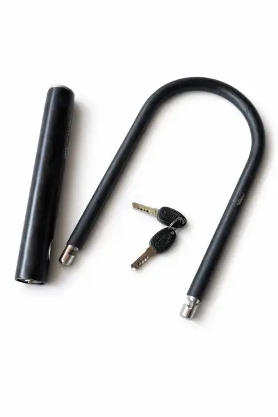 Candado tipo U para bicicleta con llaves - miniatura 1