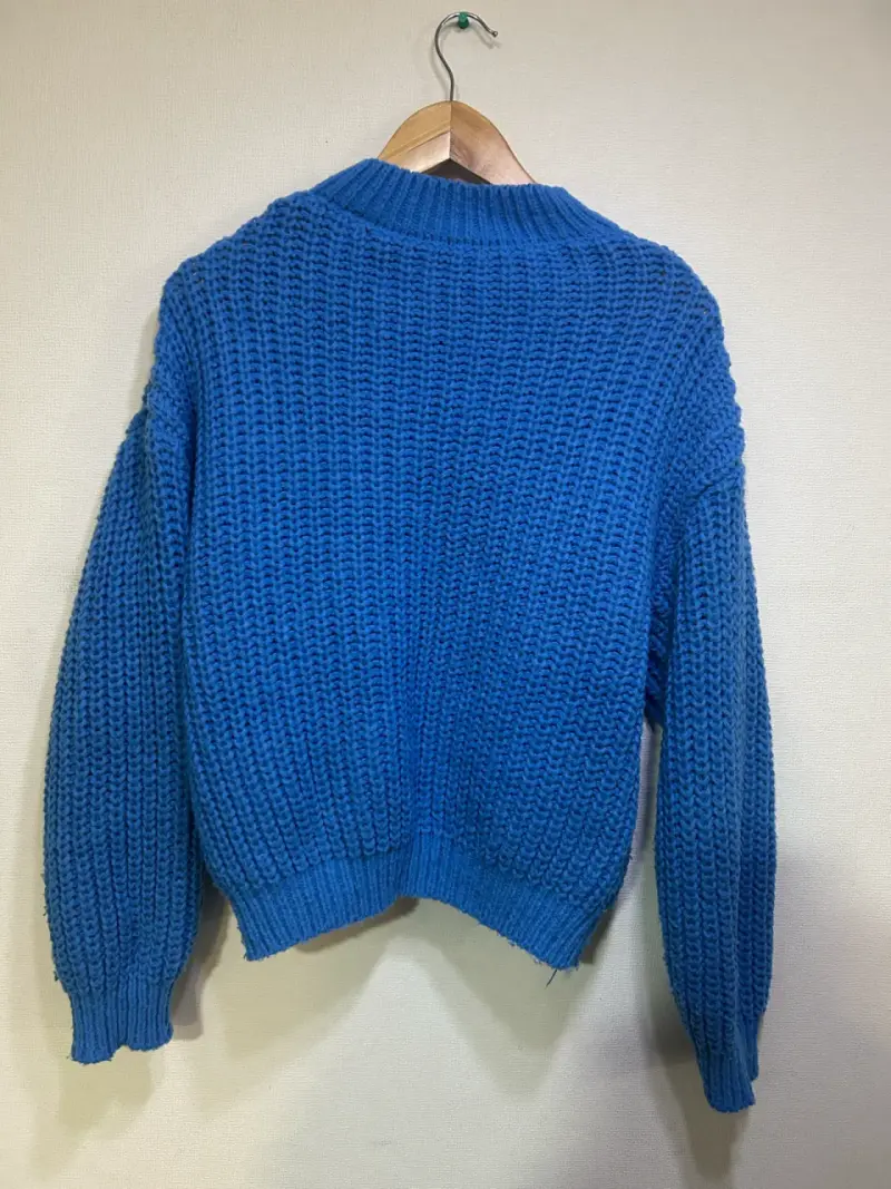 Suéter tejido azul para mujer - 2