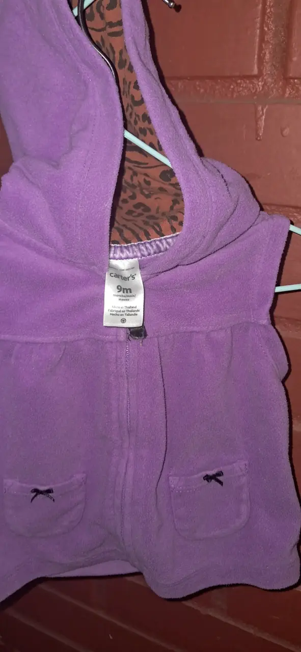 Chaleco sin mangas morado para bebé Carter's - 1