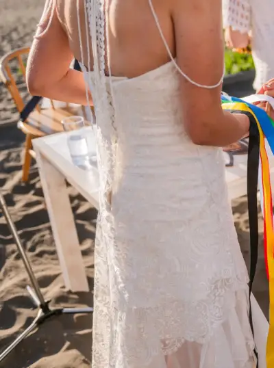Vestido de novia boho vintage - miniatura 4