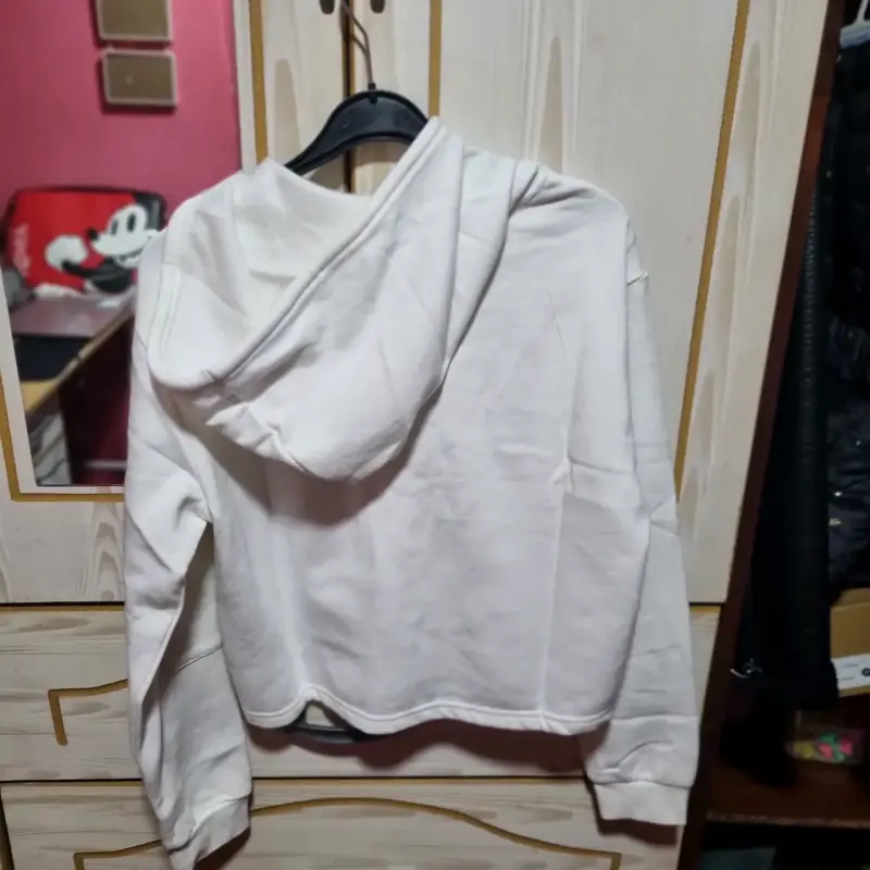 Polerón blanco con capucha para niña - 2