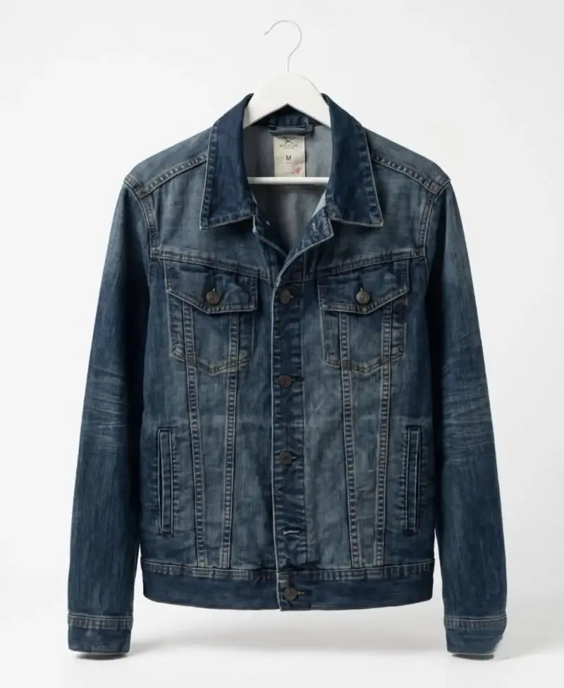 Chaqueta de mezclilla azul para hombre talla M - 1