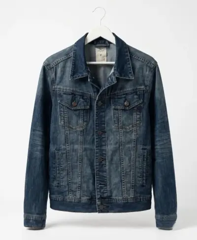 Chaqueta de mezclilla azul para hombre talla M - miniatura 1