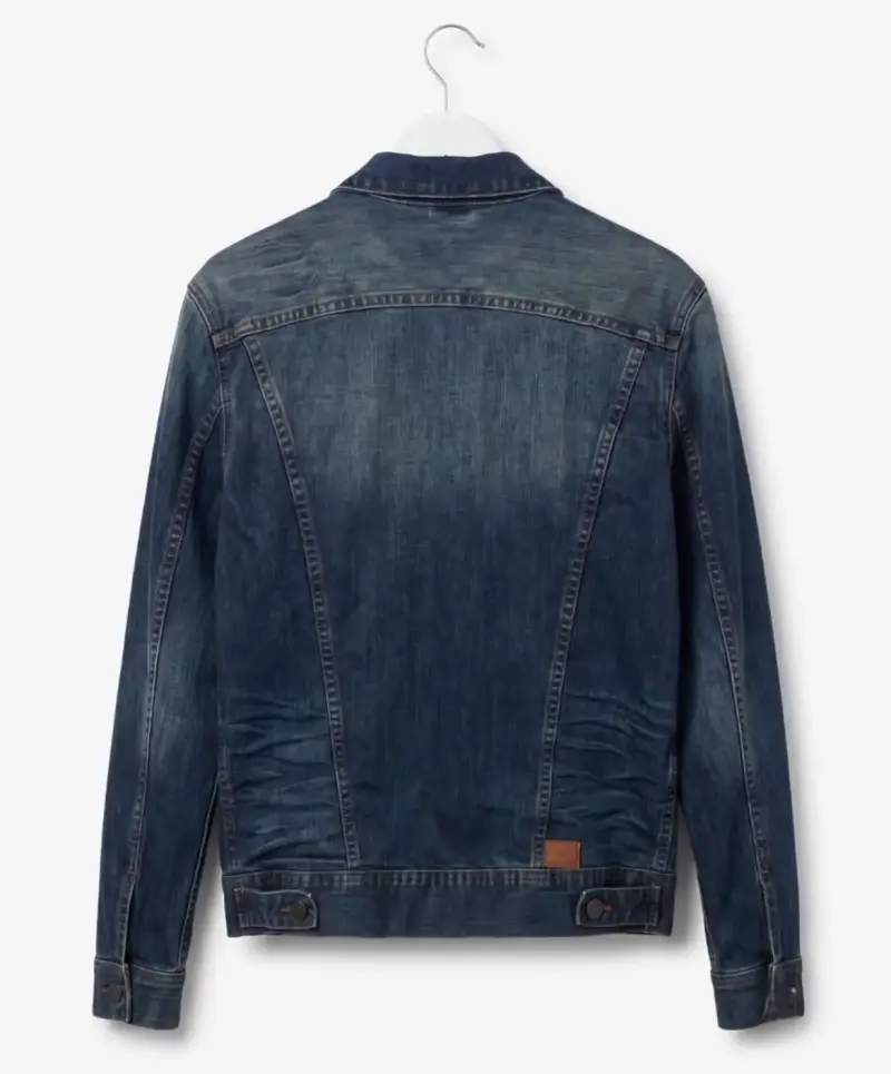 Chaqueta de mezclilla azul para hombre talla M - 2