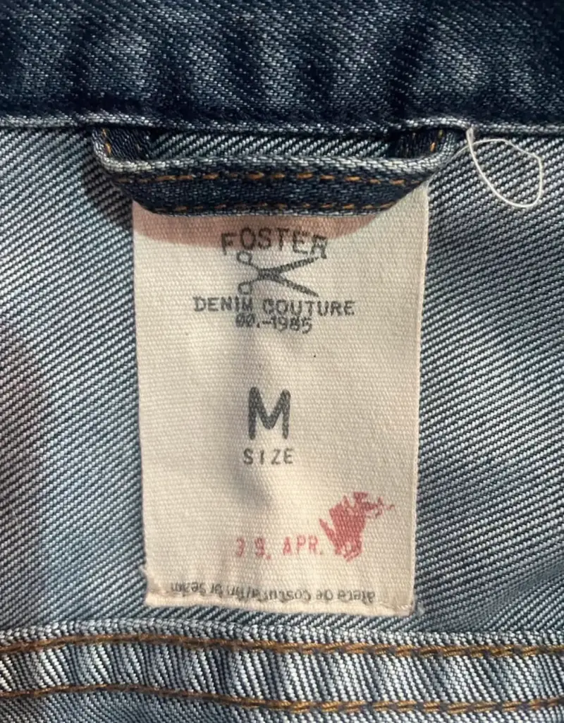 Chaqueta de mezclilla azul para hombre talla M - 3