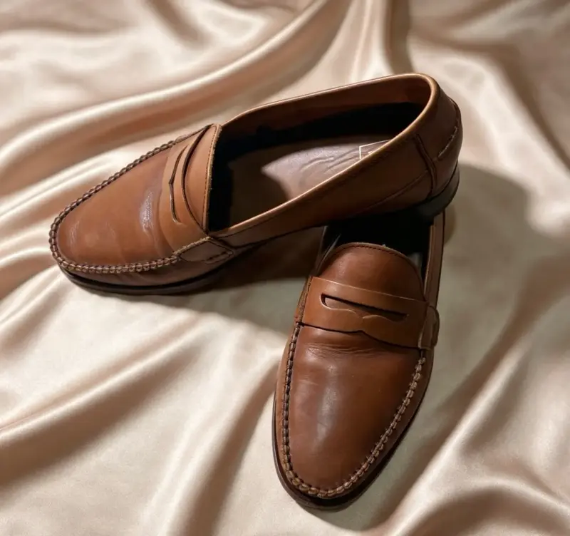 Mocasines de cuero marrón para hombre - 2