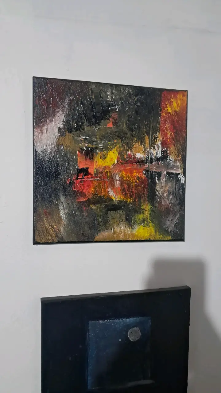 Cuadro Abstracto Pintura Acrílica en Lienzo