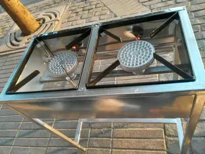 Cocina industrial de dos quemadores a gas - miniatura 3