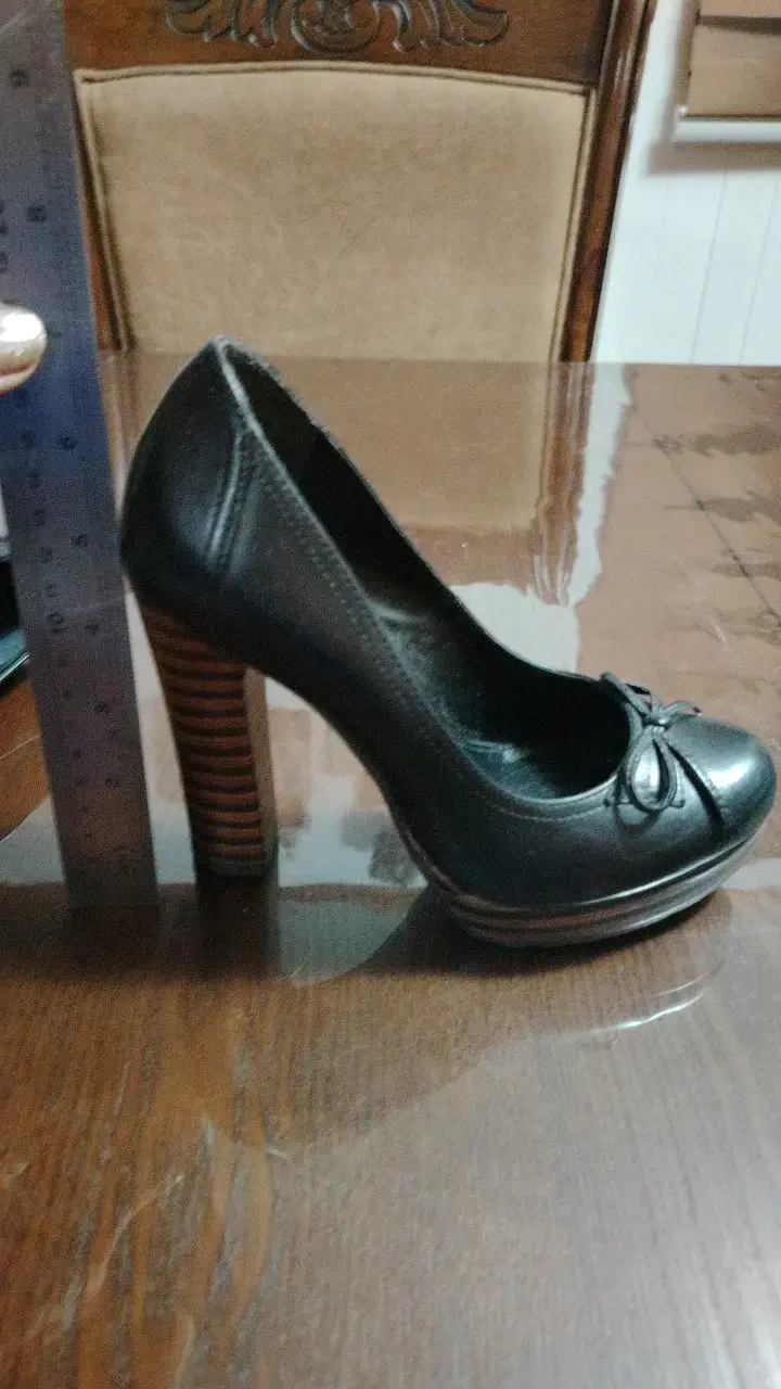 Zapatos de tacón negro con lazo Gacel - 5