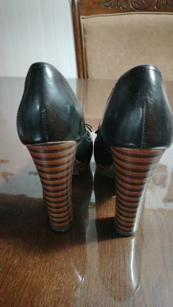 Zapatos de tacón negro con lazo Gacel - 6