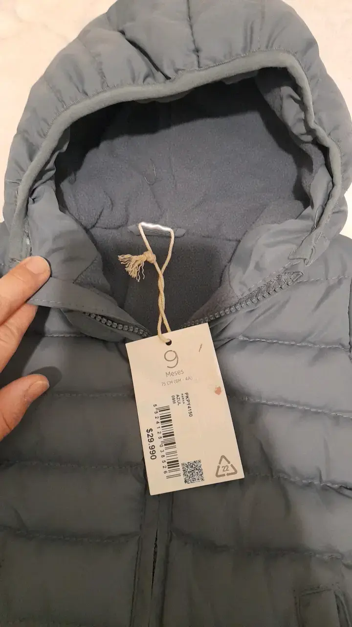 Chaqueta acolchada para bebé Opaline azul - 3