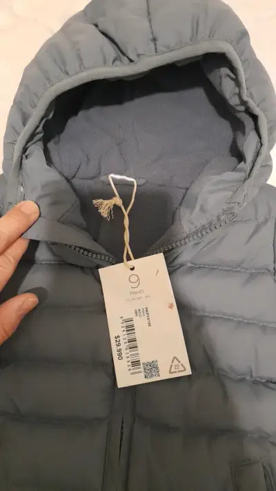 Chaqueta acolchada para bebé Opaline azul - miniatura 3