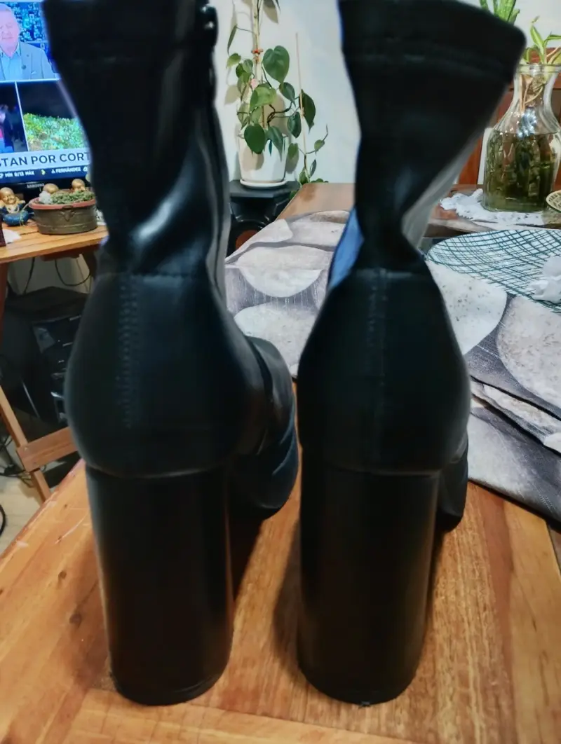 Botines negro con plataforma - 4