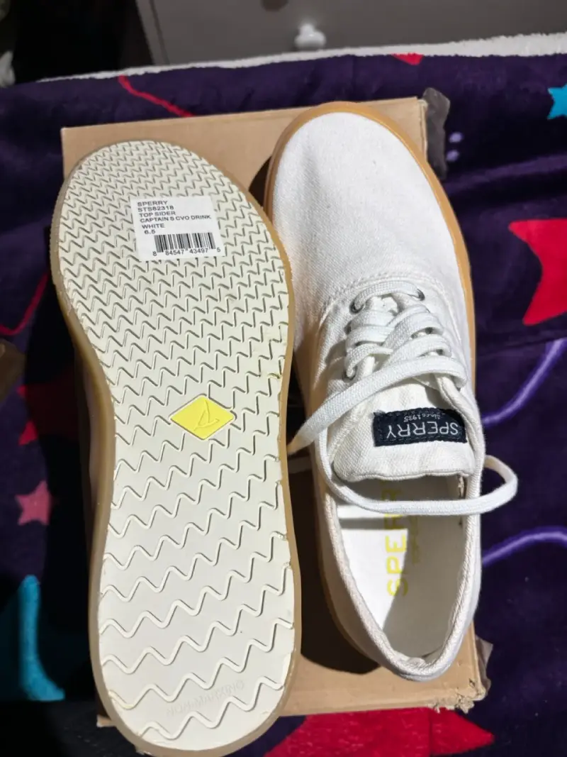 Zapatillas casuales blancas Sperry de lona - 2