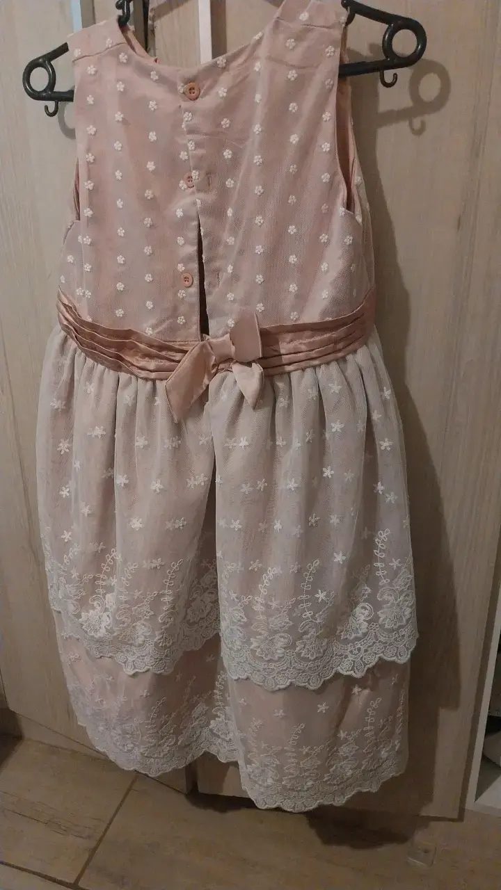 Vestido de niña elegante con encaje floral - 2