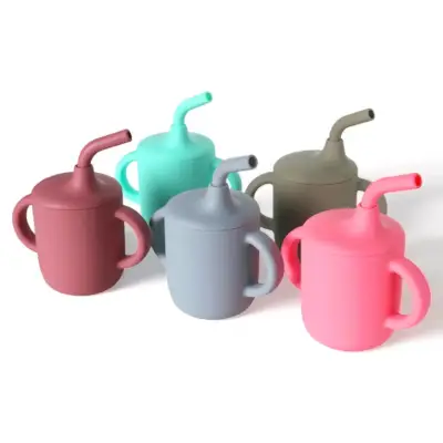 Vaso de silicona para niños con bombilla - miniatura 1