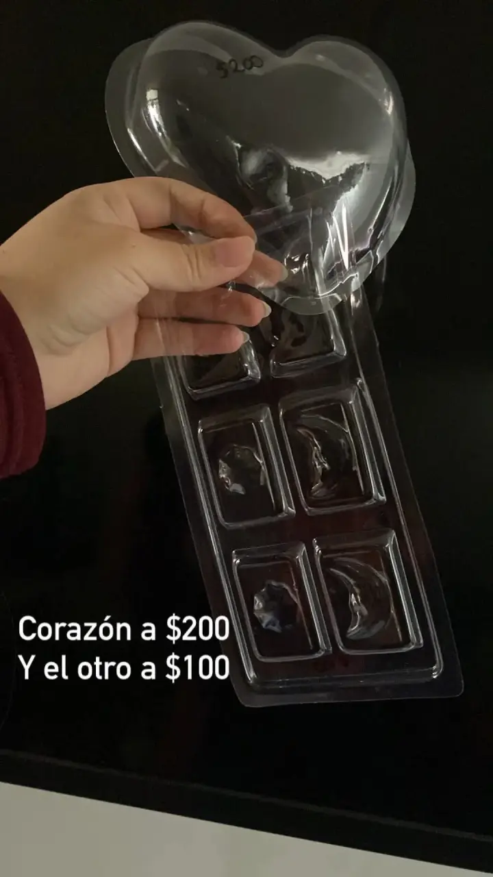 Molde de plástico para chocolates en forma de estrella