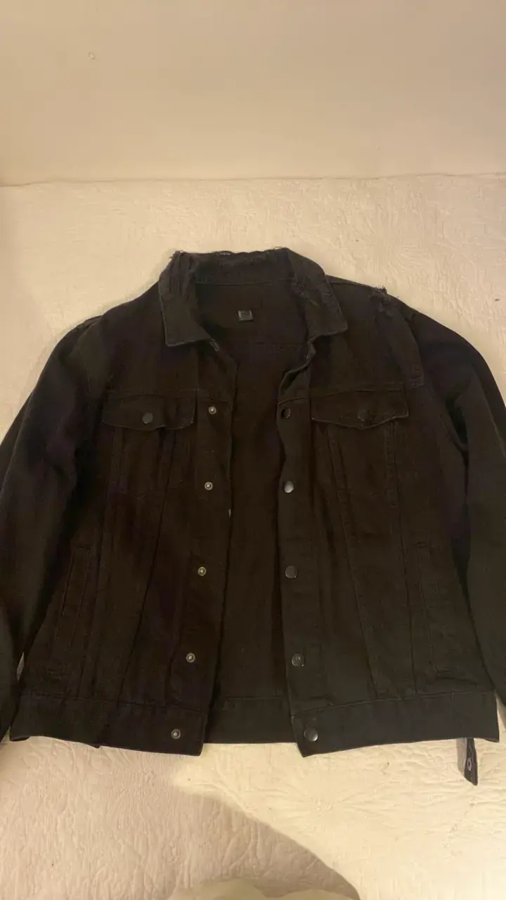 Chaqueta denim negra de forever 21 para hombre - 1