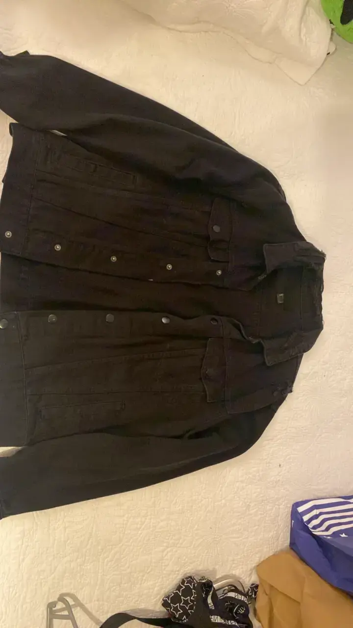 Chaqueta denim negra de forever 21 para hombre - 2