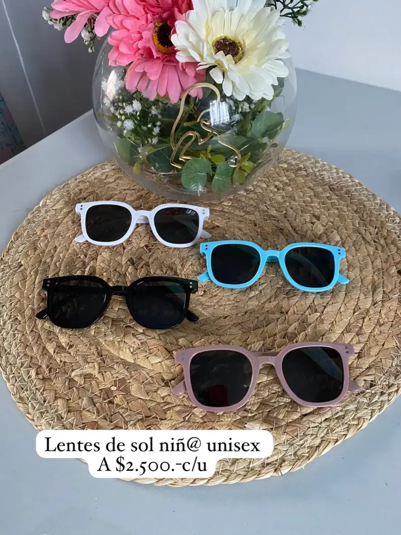 Lentes de sol unisex para niños en varios colores