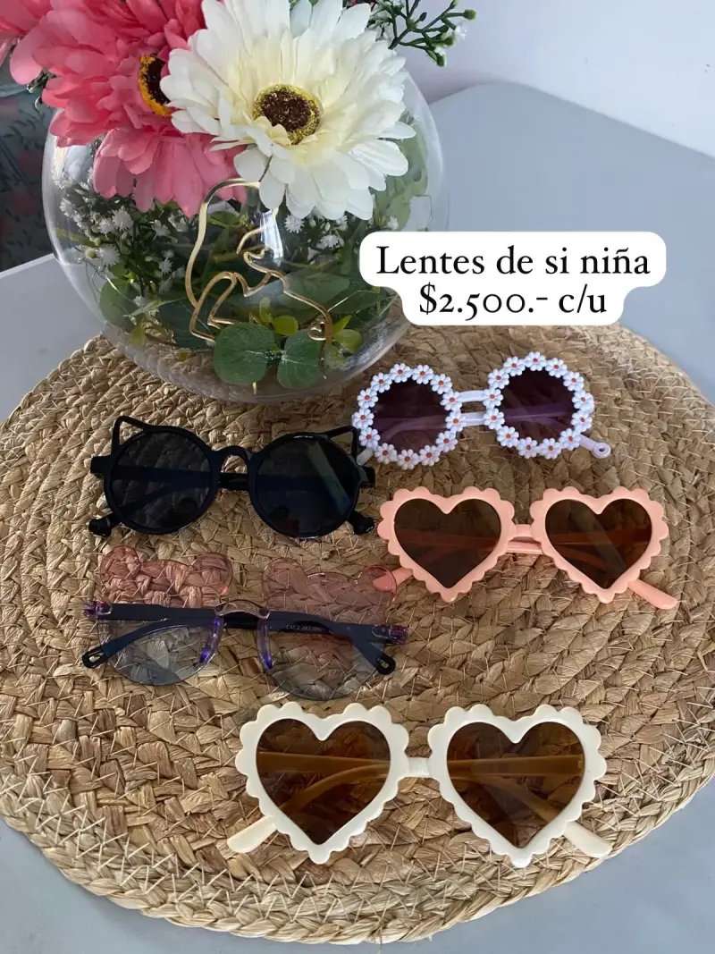 Lentes de sol para niña con diseños divertidos