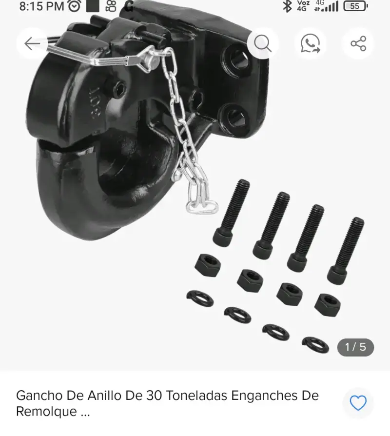 Gancho de remolque de acero resistente - 2