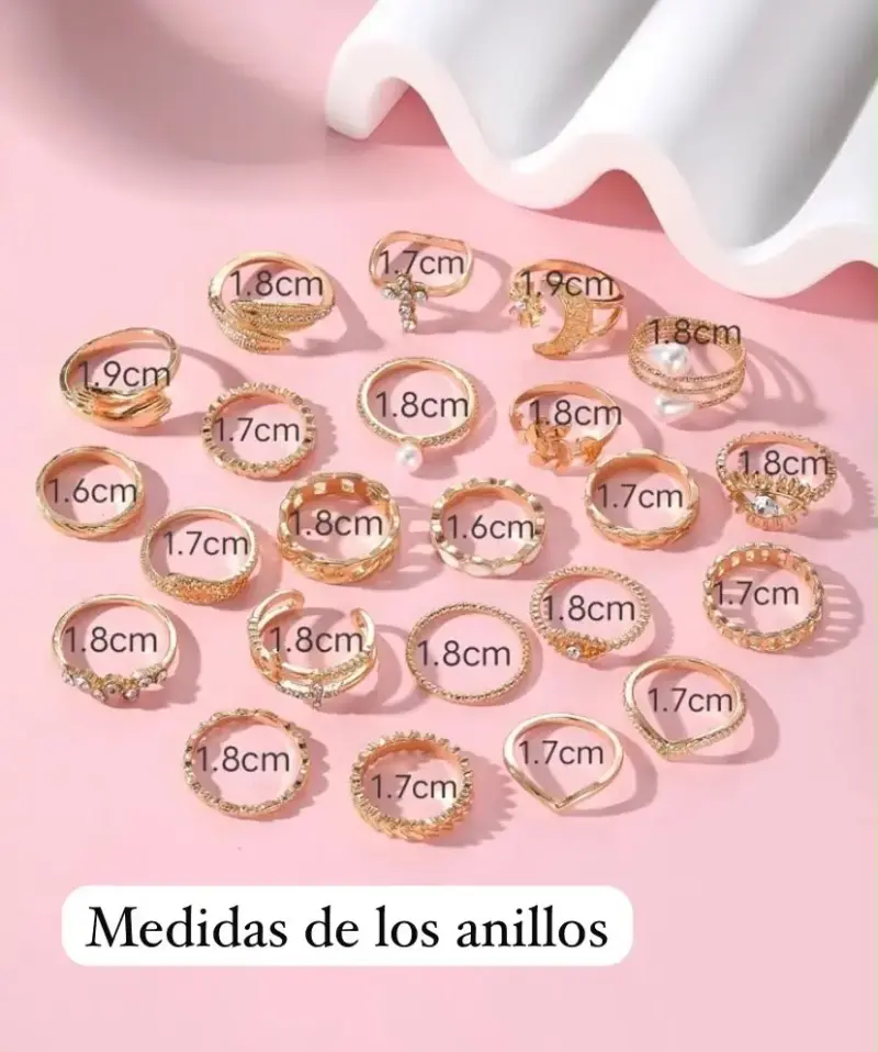 Anillos dorados con detalles elegantes - 2