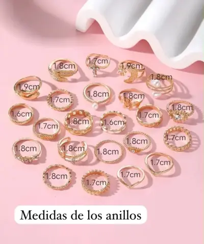 Anillos dorados con detalles elegantes - miniatura 2