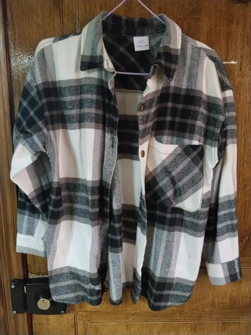 Camisa de franela a cuadros Zara para niñas - 1