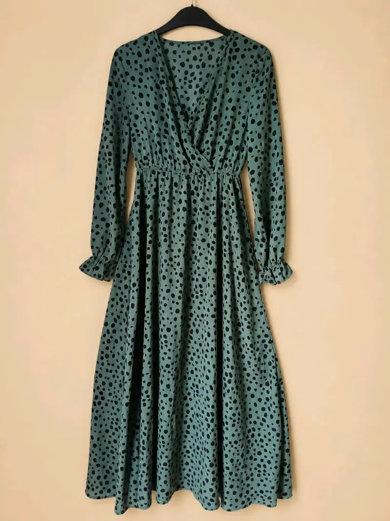 Vestido largo con estampado de lunares, los 3 M - 2