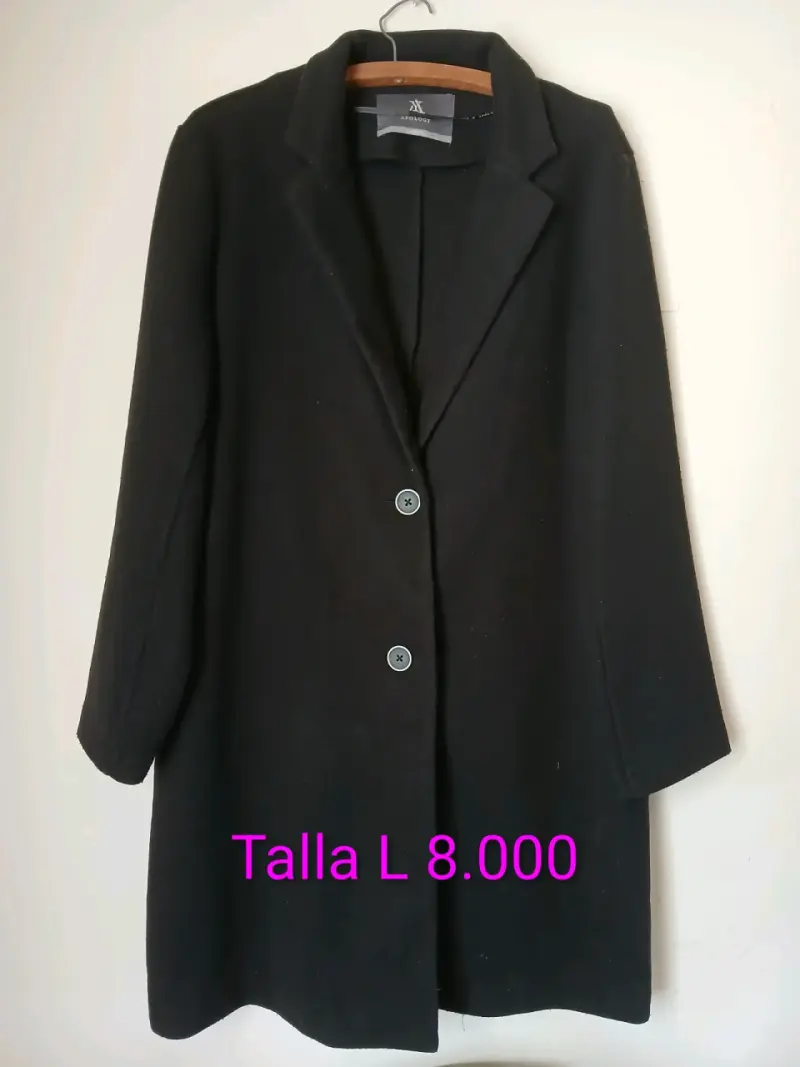 Abrigo negro de mujer talla M y L - 1