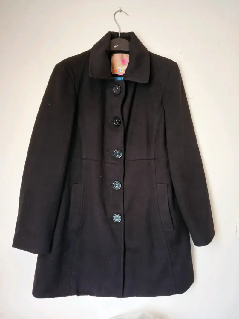Abrigo negro de mujer talla M y L - 3
