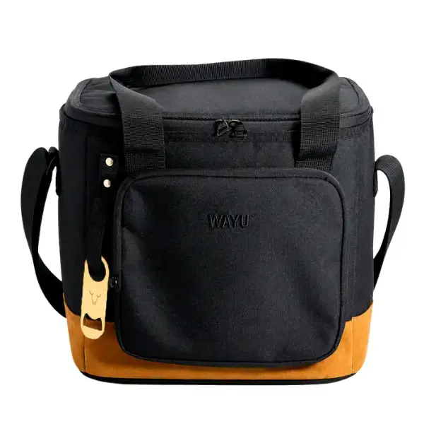Bolso térmico Wayu negro y marrón con abridor - 1