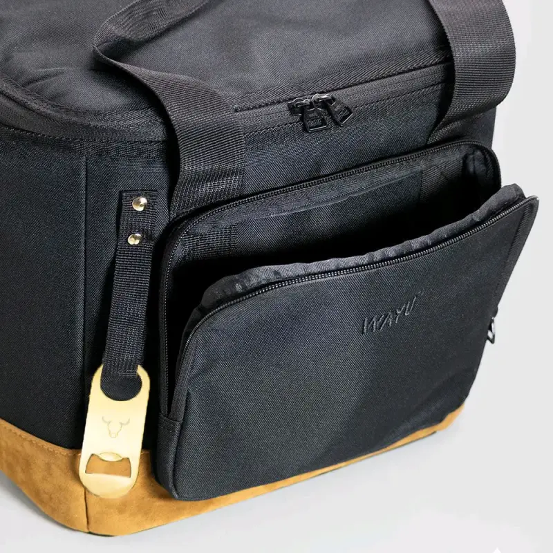 Bolso térmico Wayu negro y marrón con abridor - 2