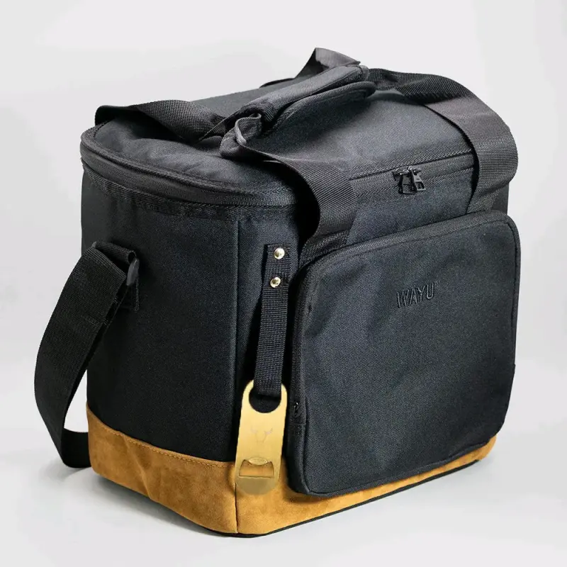 Bolso térmico Wayu negro y marrón con abridor - 3