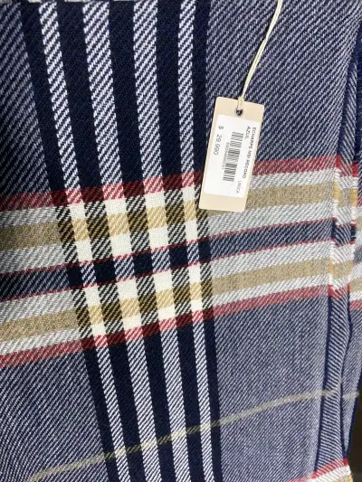 Bufanda de cuadros azul y beige marca previgie - miniatura 3