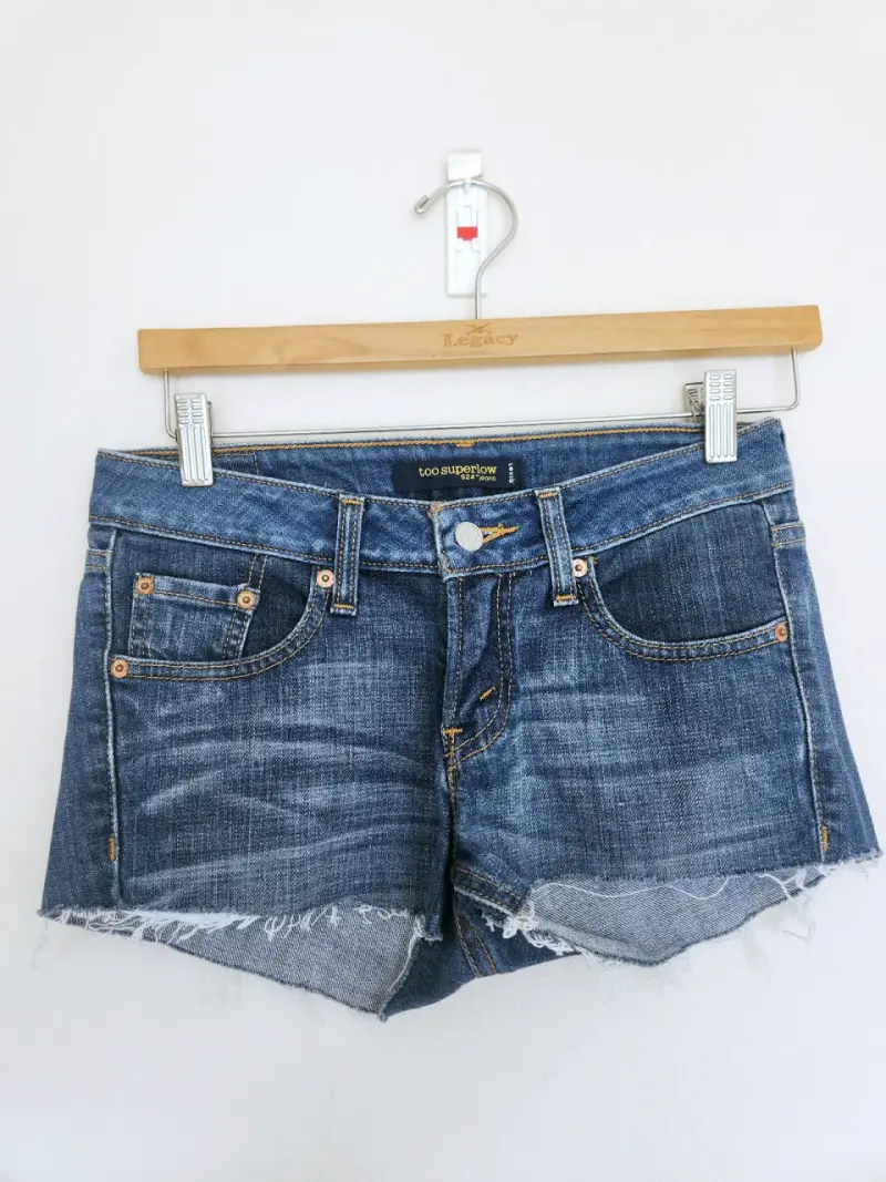 Shorts de mezclilla azul para mujer - 1
