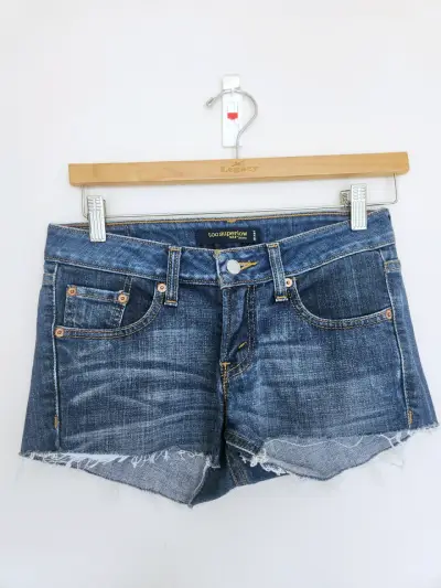 Shorts de mezclilla azul para mujer - miniatura 1