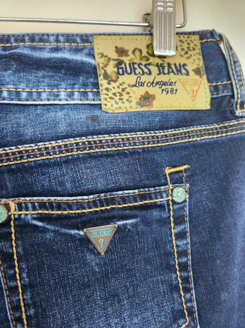 Shorts de mezclilla azul Guess - 4