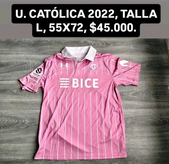 Camiseta U. Católica 2022 Talla L Rosa - 1