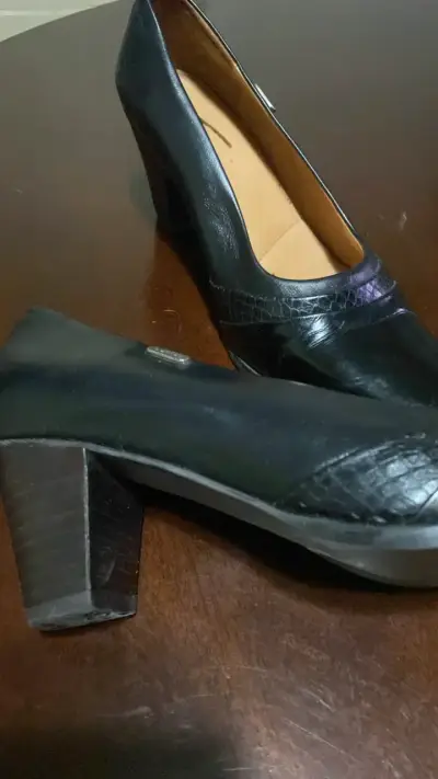 Zapatos de cuero negros para mujer - miniatura 2